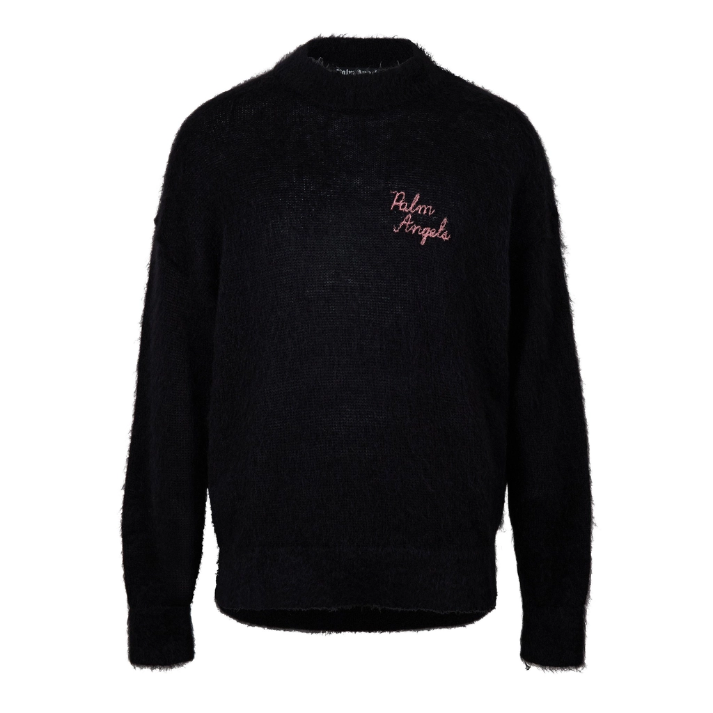 Palm Angels Brushed Palm Sweater - Black/Fuchsia